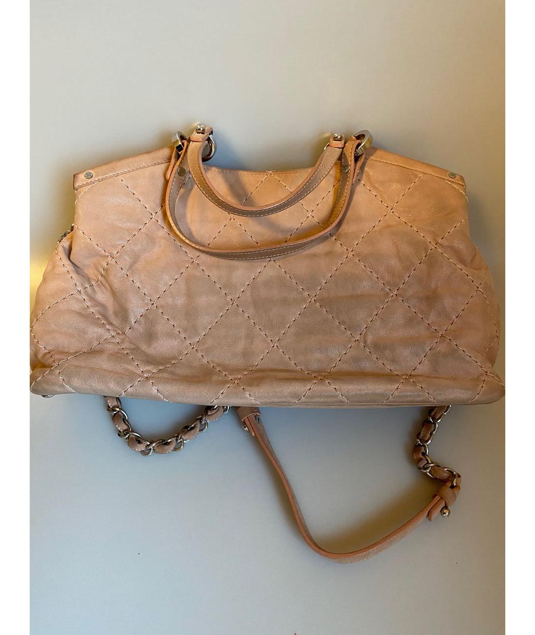 CHANEL Розовая кожаная сумка через плечо, фото 2