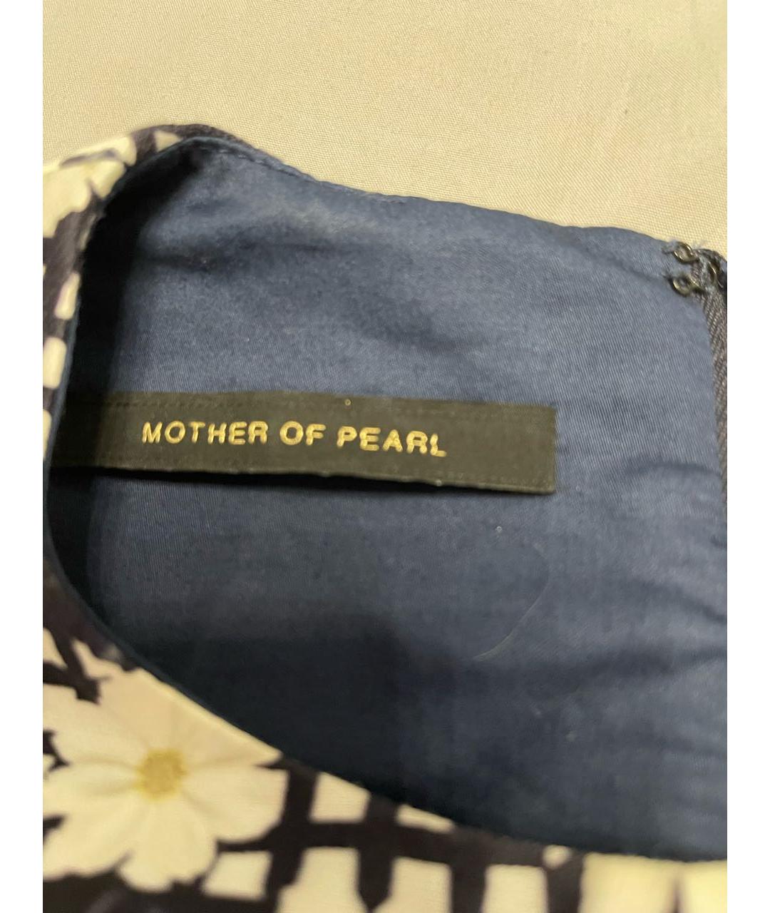 MOTHER OF PEARL Синее хлопковое повседневное платье, фото 3