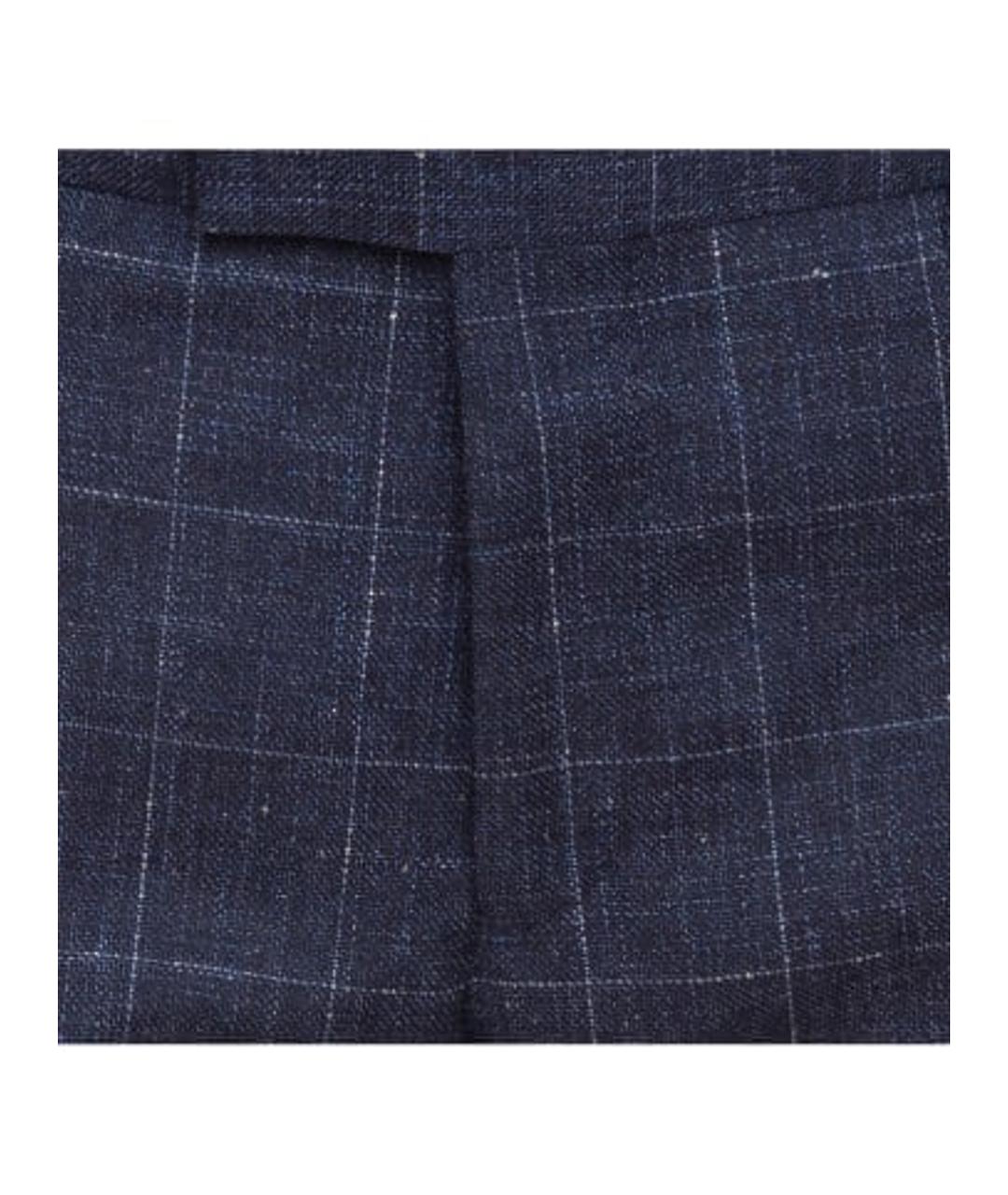STRELLSON Темно-синие шерстяные классические брюки, фото 7