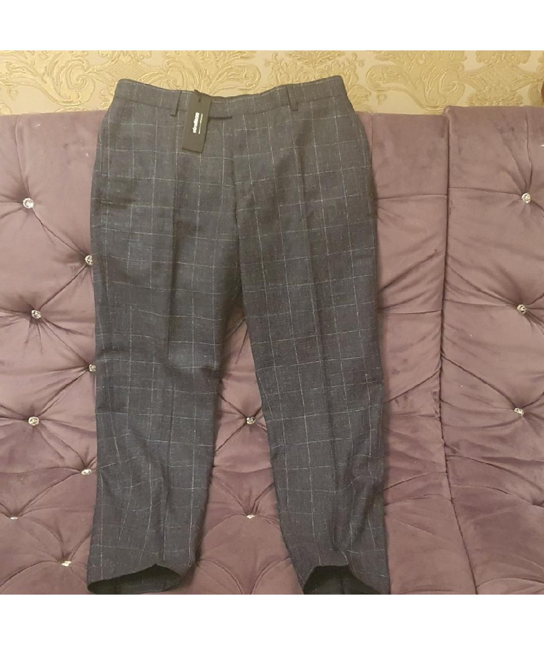 STRELLSON Темно-синие шерстяные классические брюки, фото 3