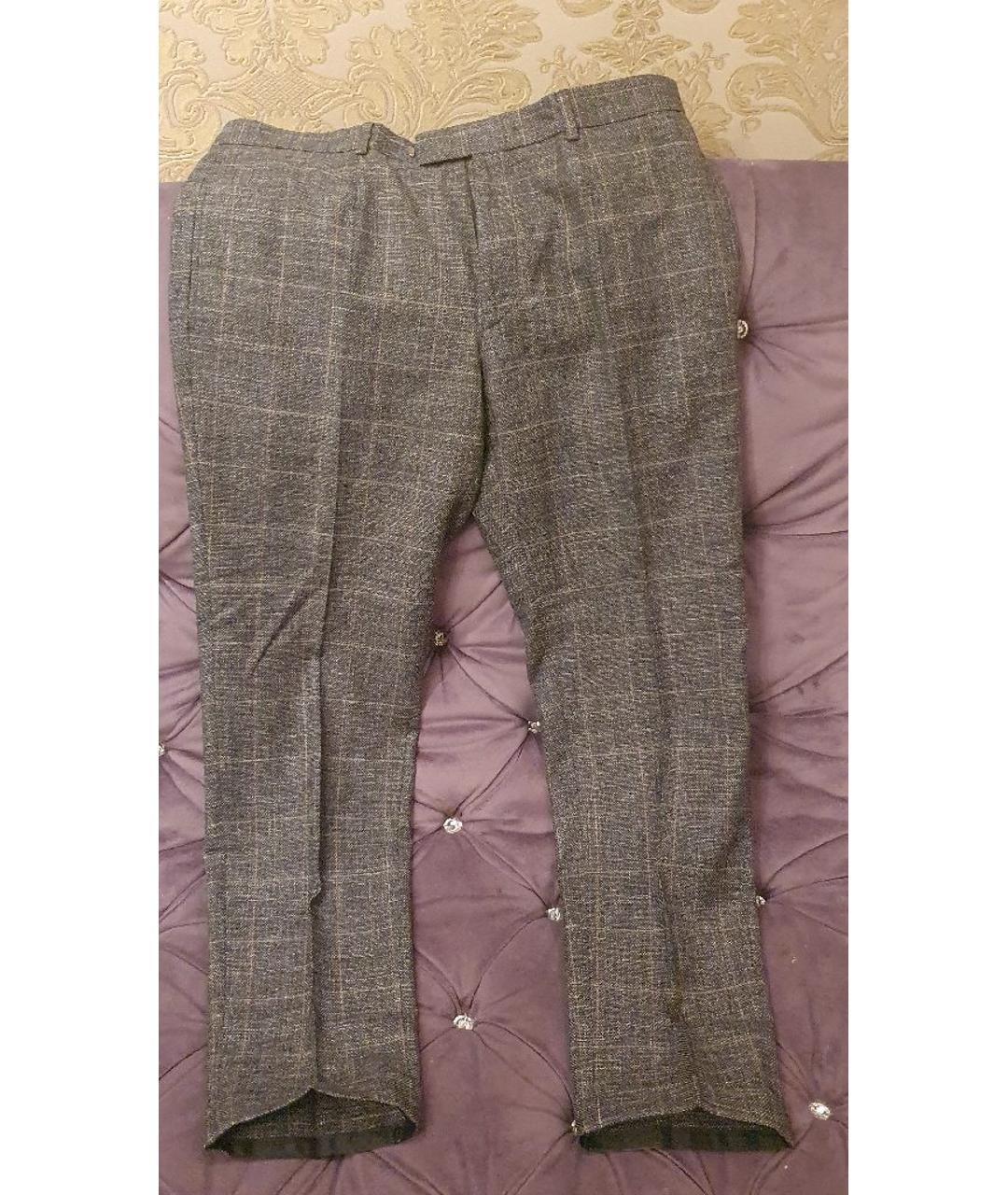 STRELLSON Антрацитовые шерстяные классические брюки, фото 4