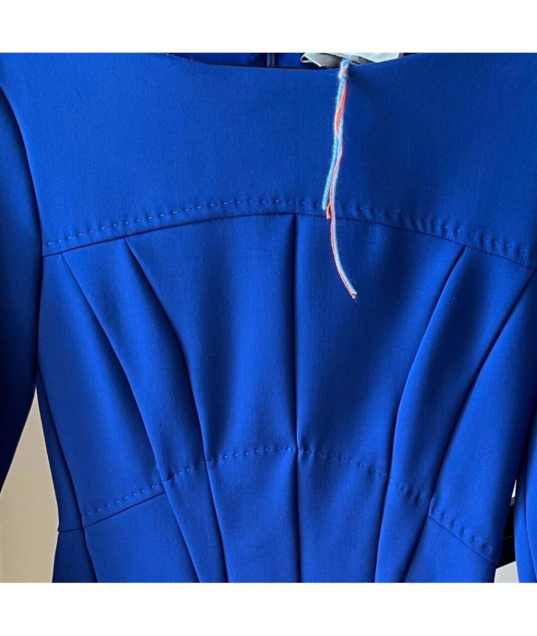 SPORTMAX Синее полиамидовое платье, фото 4