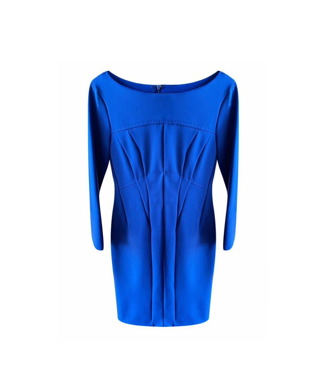 SPORTMAX Синее полиамидовое платье, фото 7
