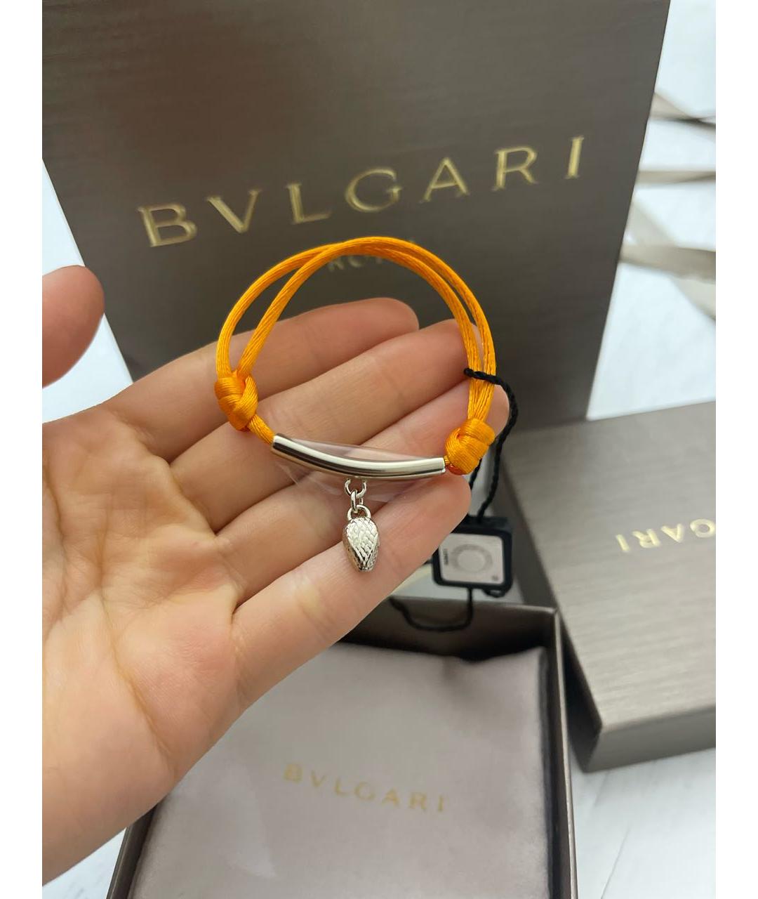 BVLGARI Оранжевый латунный браслет, фото 2