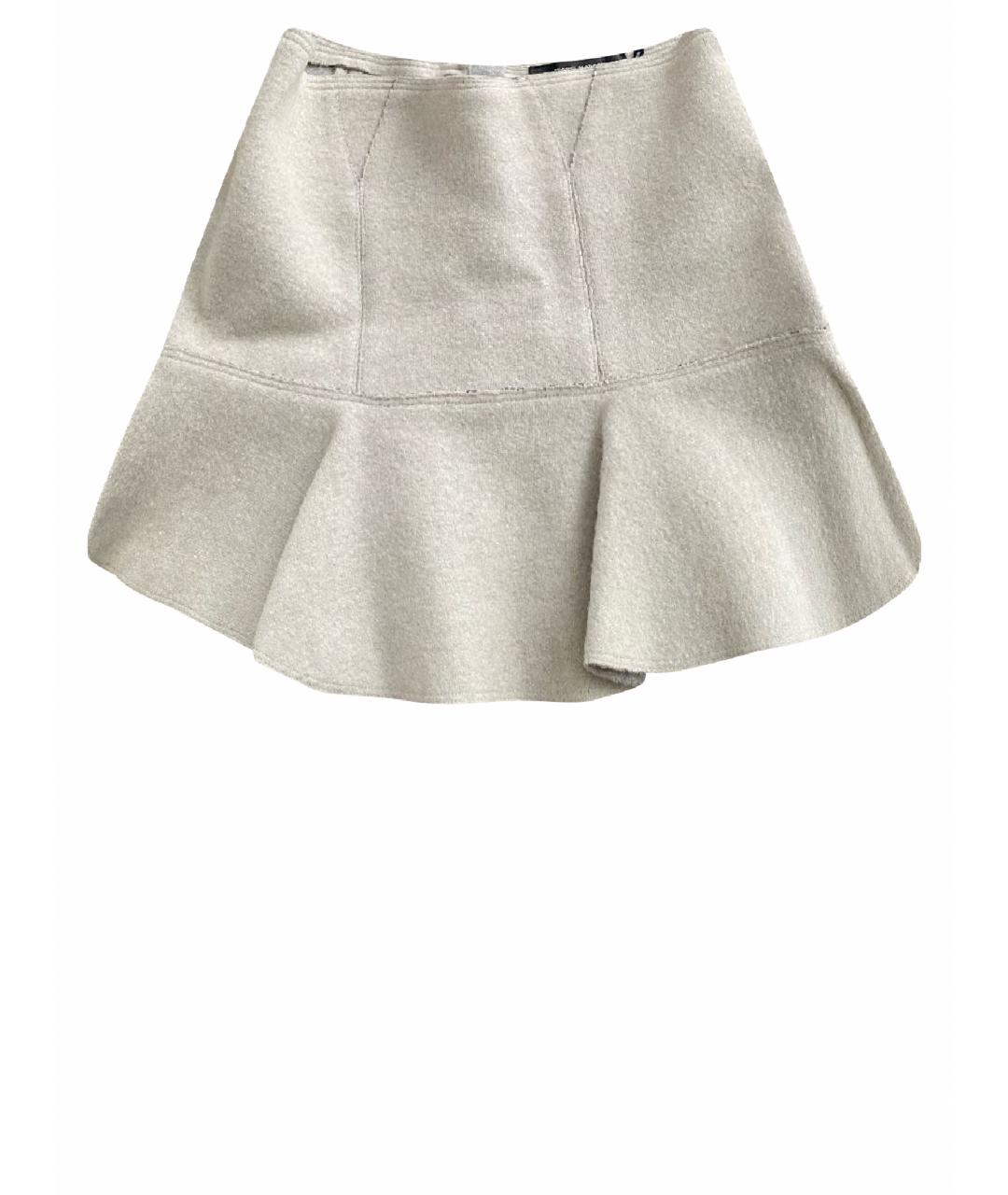 ISABEL MARANT Бежевая шерстяная юбка мини, фото 1