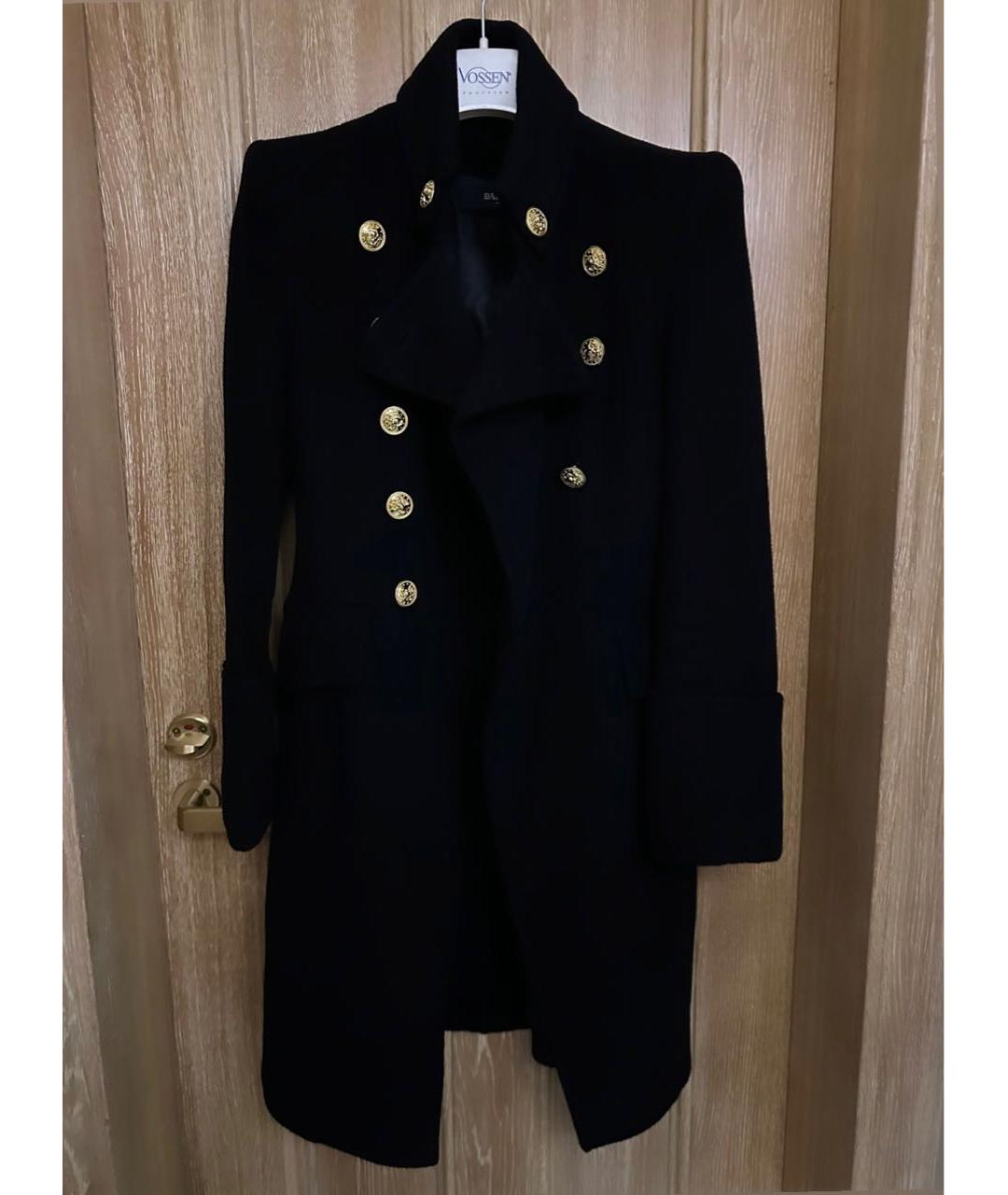 BALMAIN Черное кашемировое пальто, фото 5