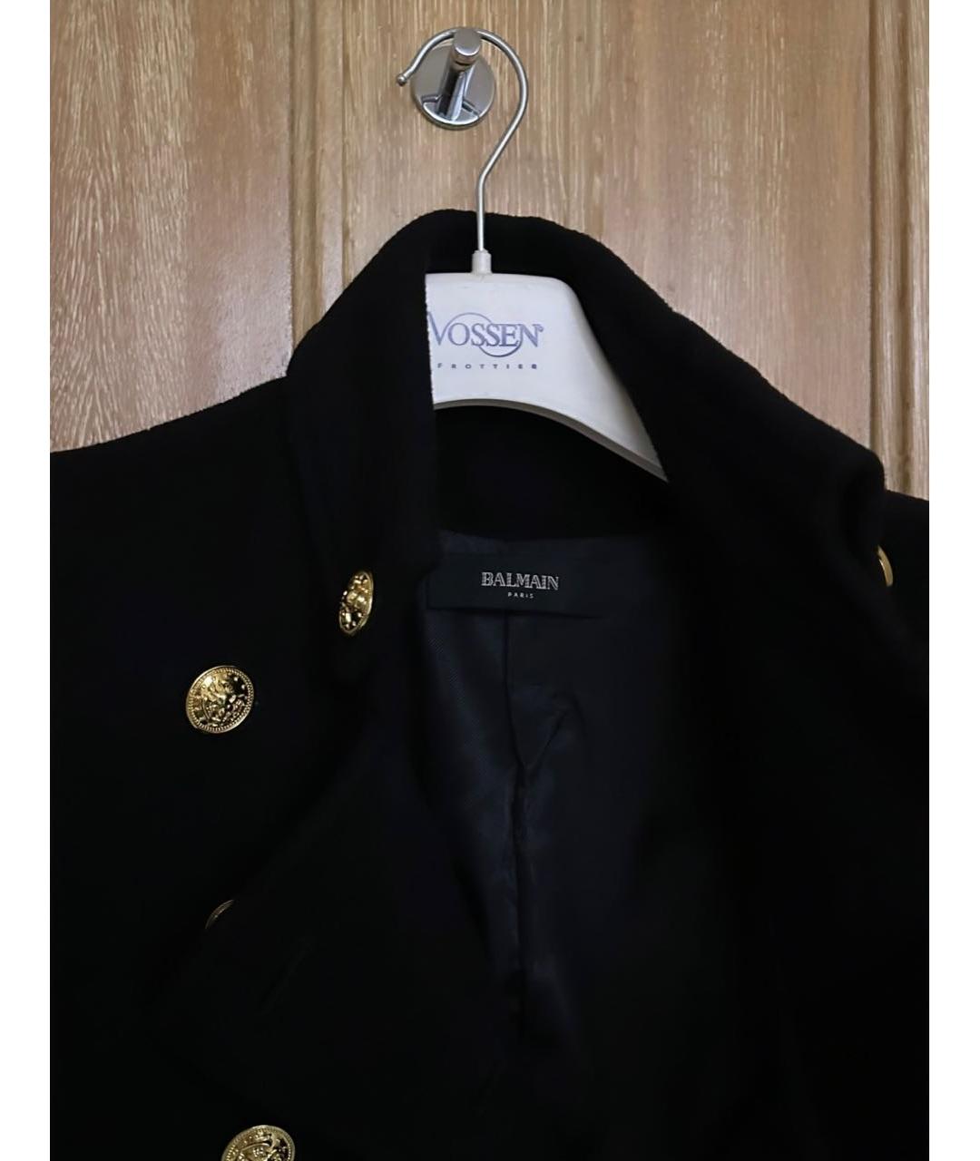 BALMAIN Черное кашемировое пальто, фото 4