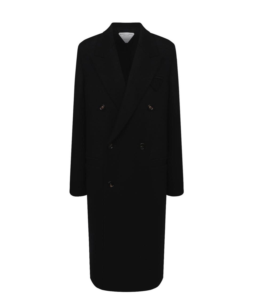 BOTTEGA VENETA Черное шерстяное пальто, фото 1