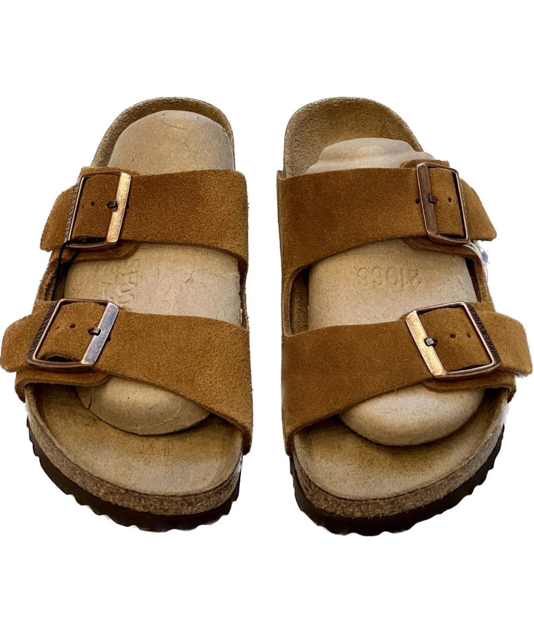 BIRKENSTOCK Коричневые замшевые сандалии, фото 2
