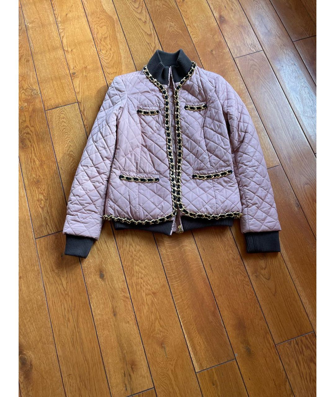 LOVE MOSCHINO Розовая полиэстеровая куртка, фото 9