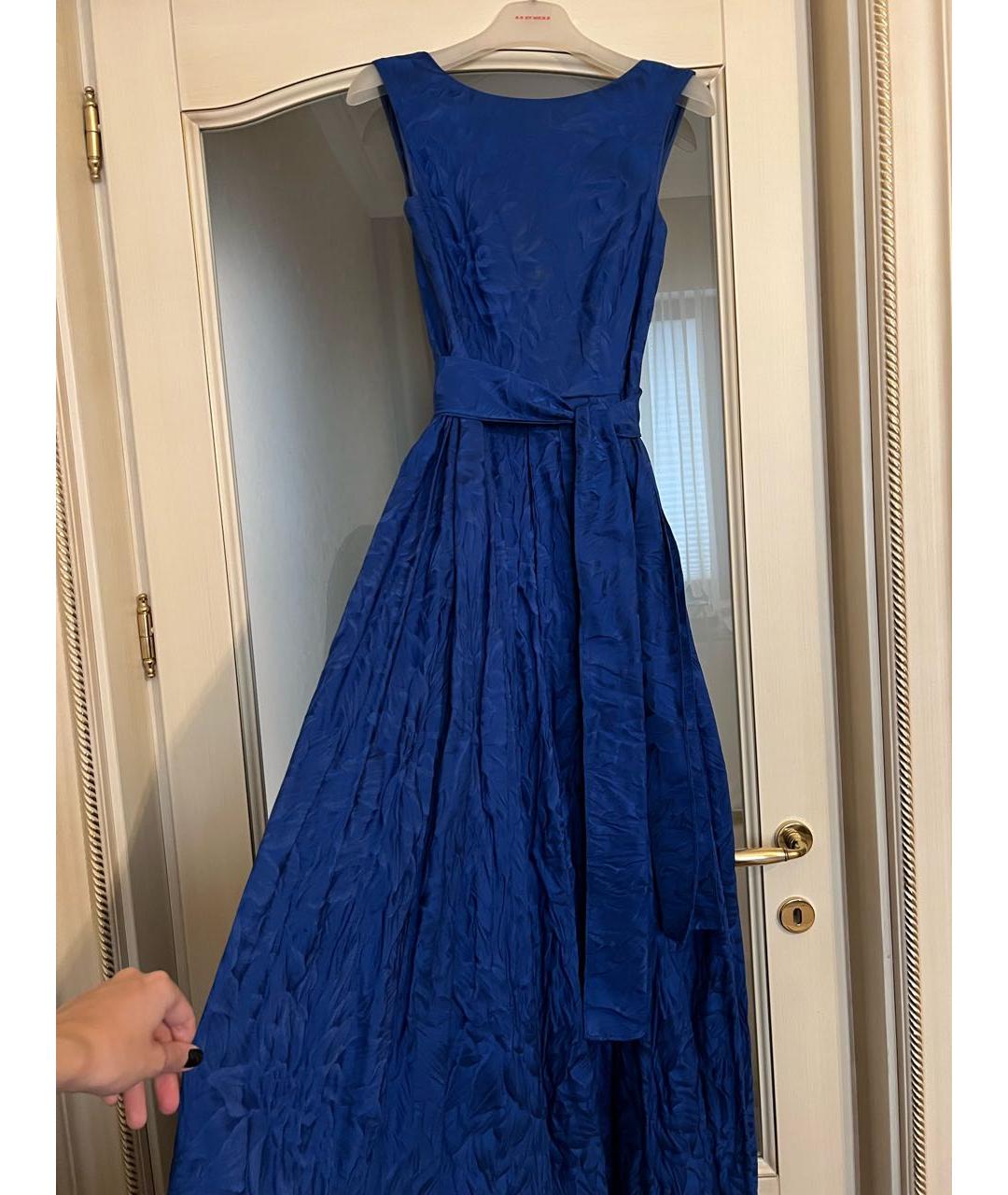 CAROLINA HERRERA Синее вечернее платье, фото 5