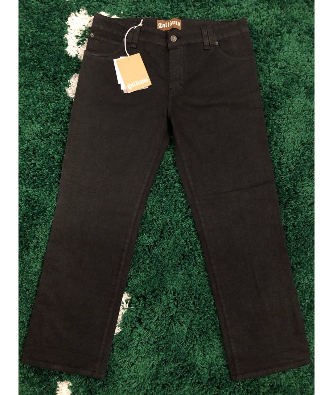 JOHN GALLIANO Черные прямые джинсы, фото 9