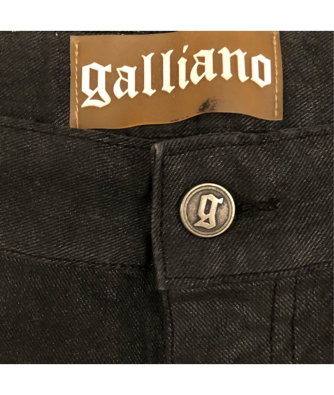 JOHN GALLIANO Черные прямые джинсы, фото 3
