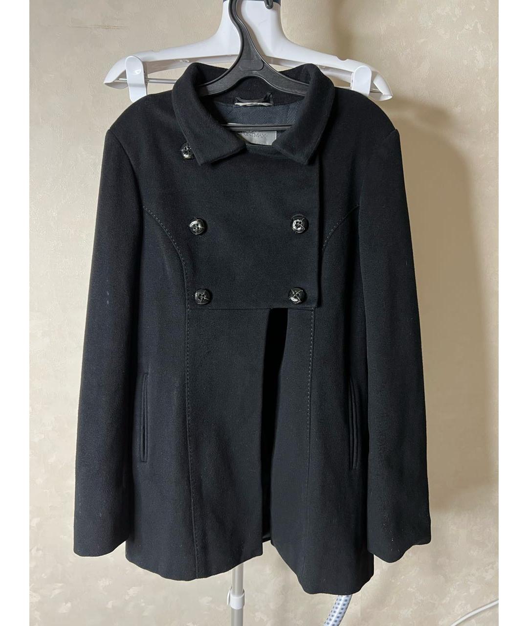 SPORTMAX Черное шерстяное пальто, фото 5