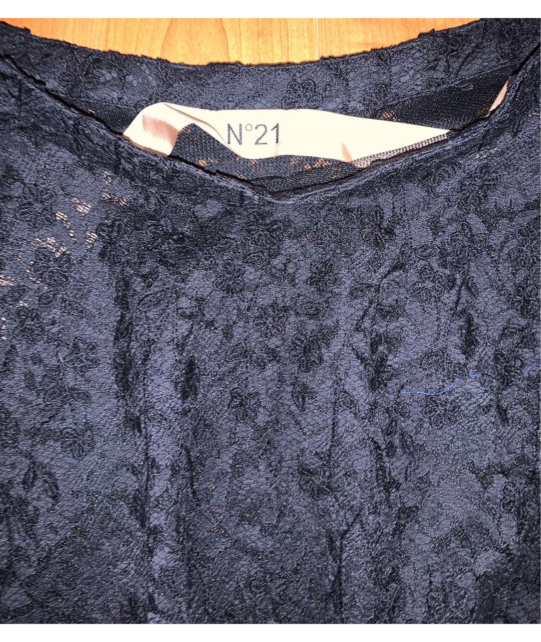 NO. 21 Черная полиамидовая юбка макси, фото 3