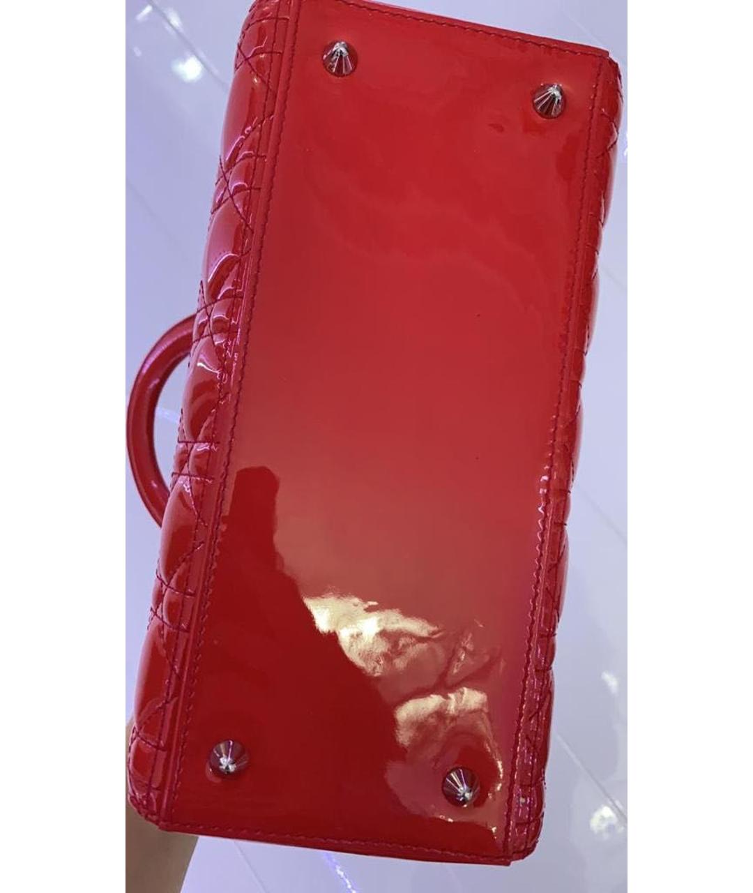 CHRISTIAN DIOR PRE-OWNED Красная кожаная сумка через плечо, фото 2