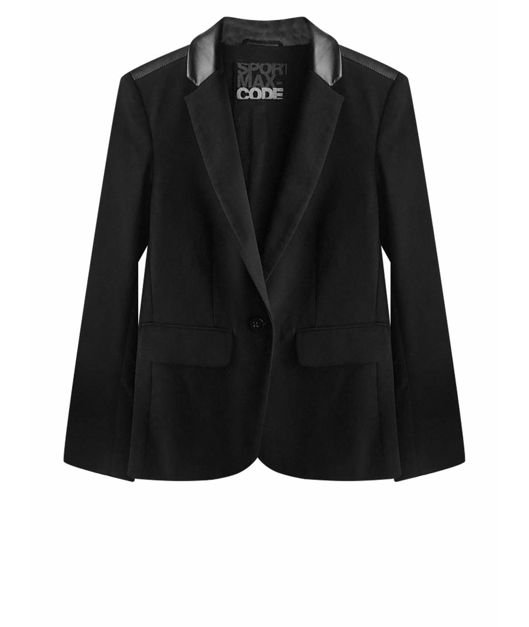 SPORTMAX Черный хлопковый жакет/пиджак, фото 1