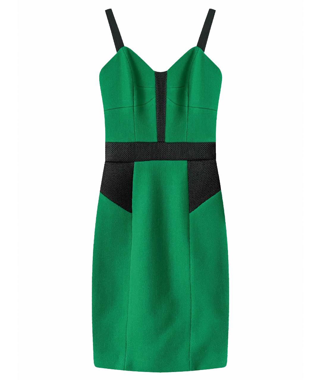MILLY Зеленые шерстяное коктейльное платье, фото 1