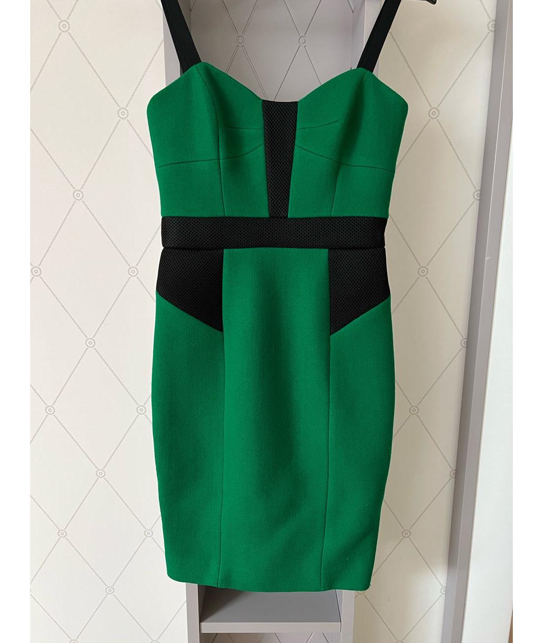MILLY Зеленые шерстяное коктейльное платье, фото 5