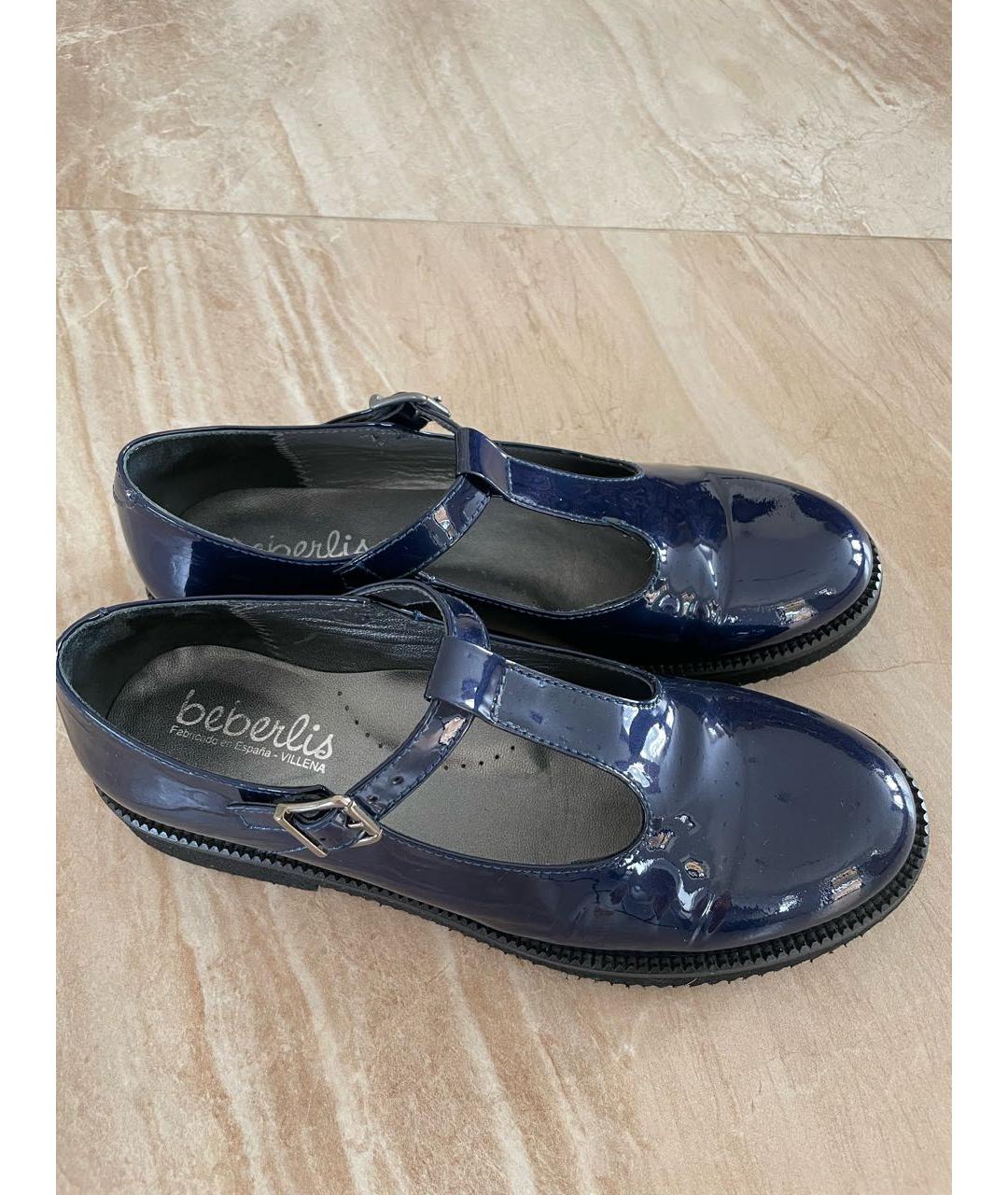 BEBERLIS Темно-синие туфли из лакированной кожи, фото 4