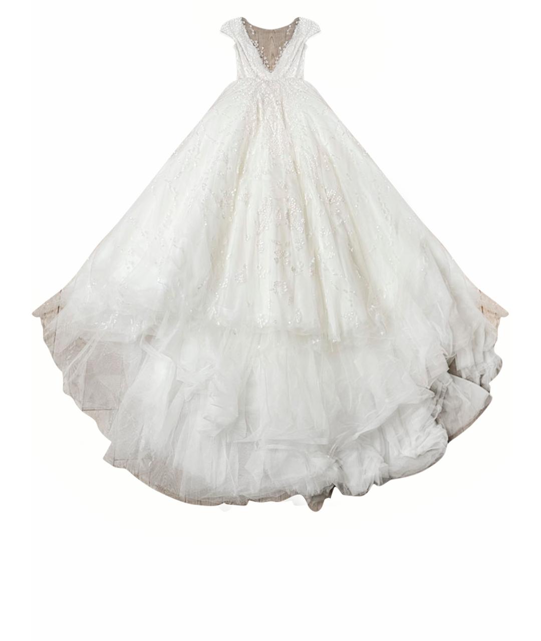 ZUHAIR MURAD Белое сетчатое свадебное платье, фото 1
