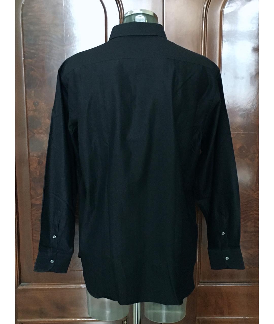 YVES SAINT LAURENT VINTAGE Черная хлопковая классическая рубашка, фото 2