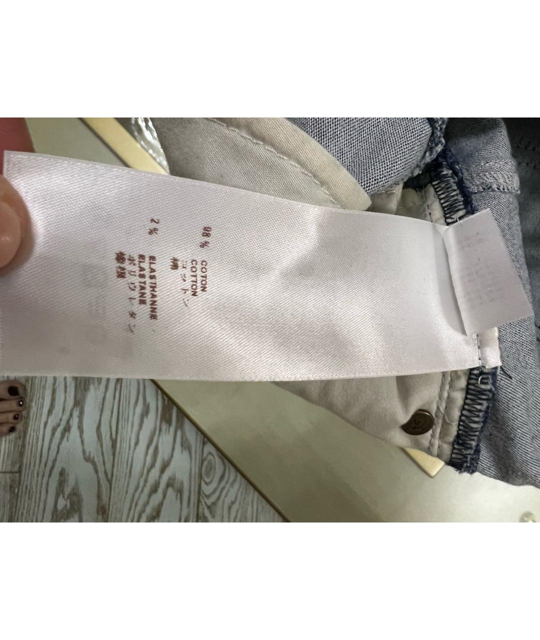 LOUIS VUITTON Темно-синие хлопко-эластановые джинсы слим, фото 7