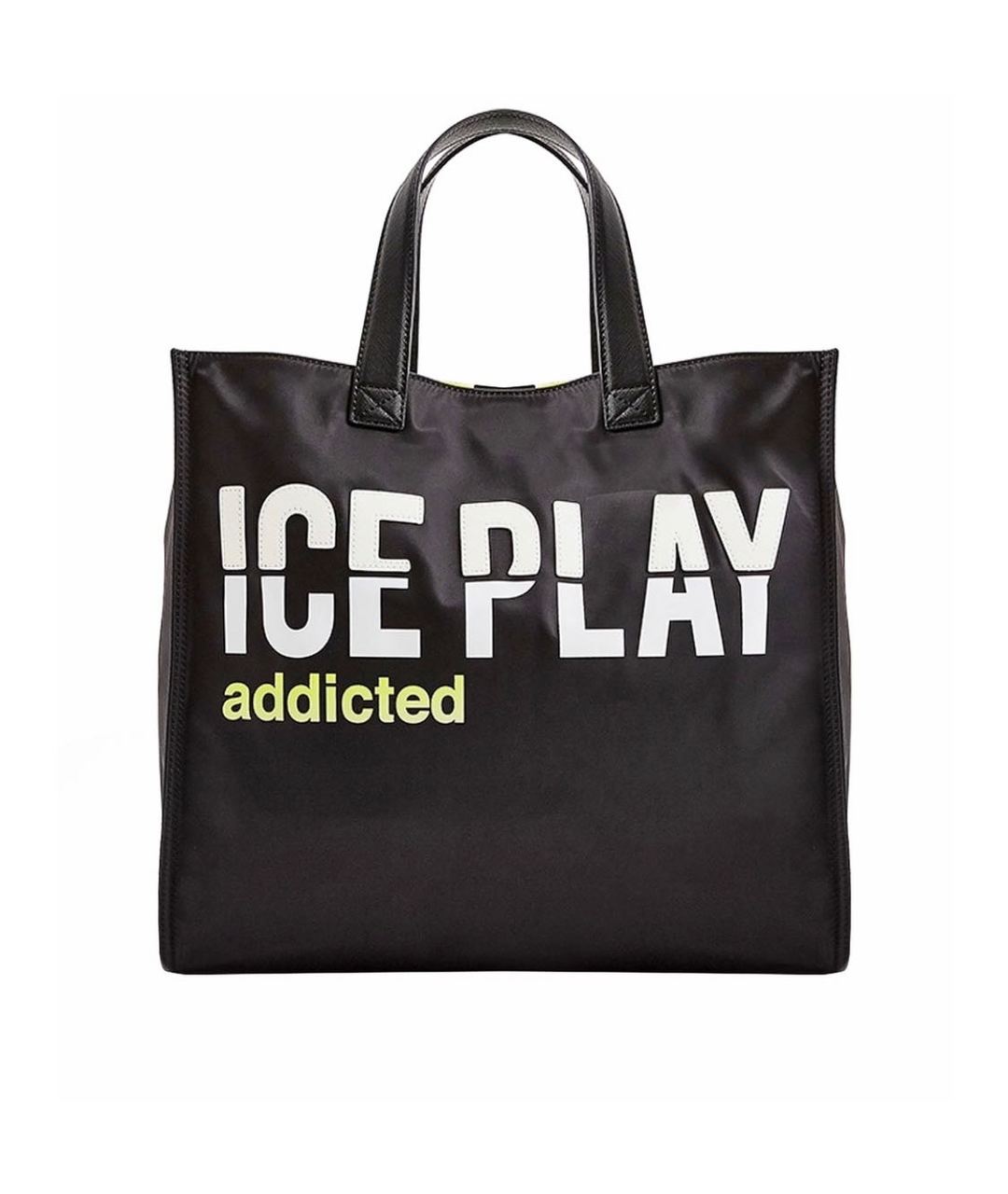 ICE PLAY Черная тканевая сумка тоут, фото 1
