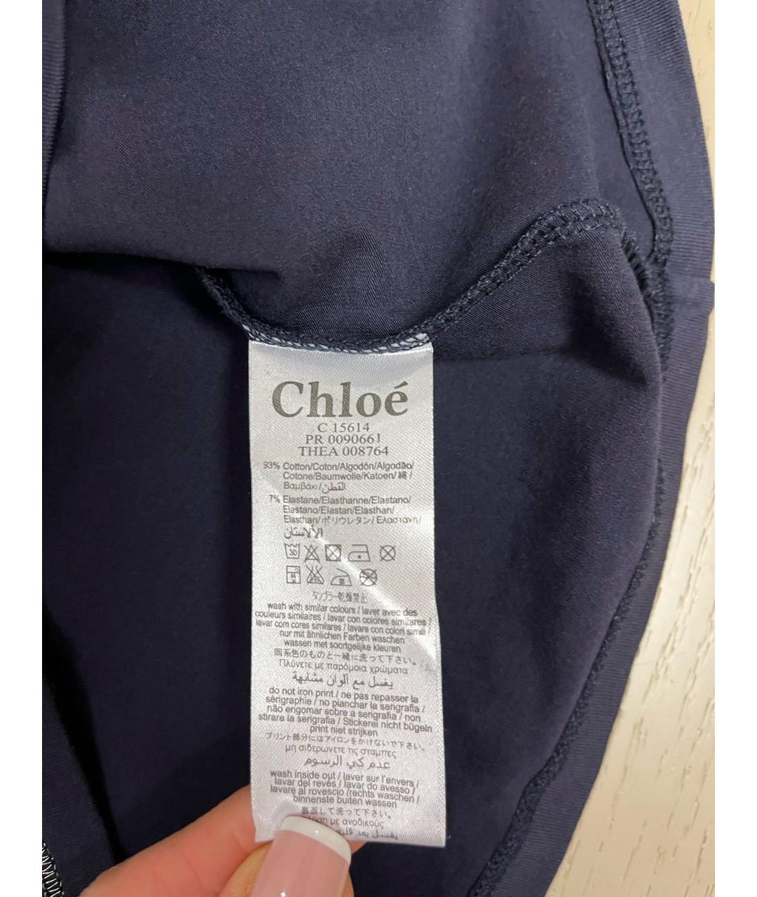 CHLOE Темно-синий хлопковый детская футболка / топ, фото 5