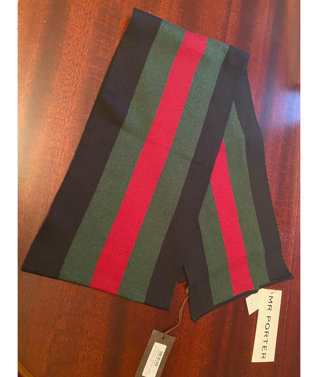 GUCCI Мульти шерстяной шарф, фото 9
