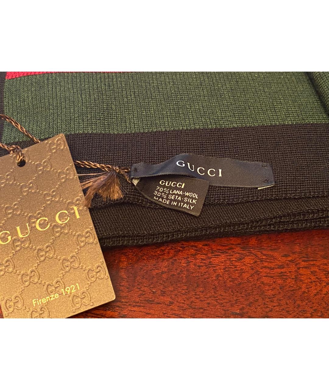 GUCCI Мульти шерстяной шарф, фото 3