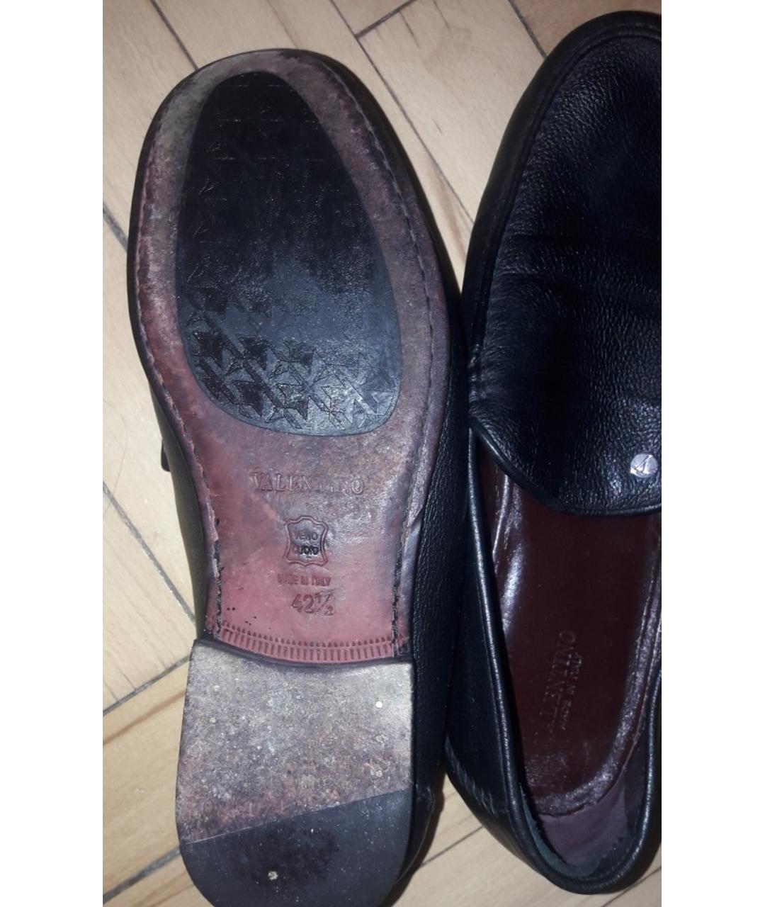 VALENTINO Черные кожаные туфли, фото 7
