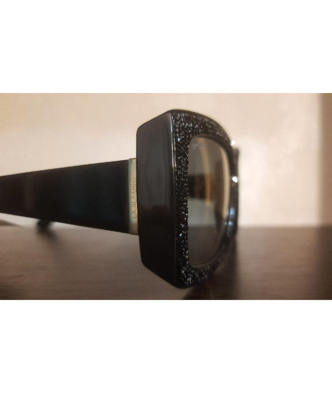 JIMMY CHOO Черные пластиковые солнцезащитные очки, фото 3