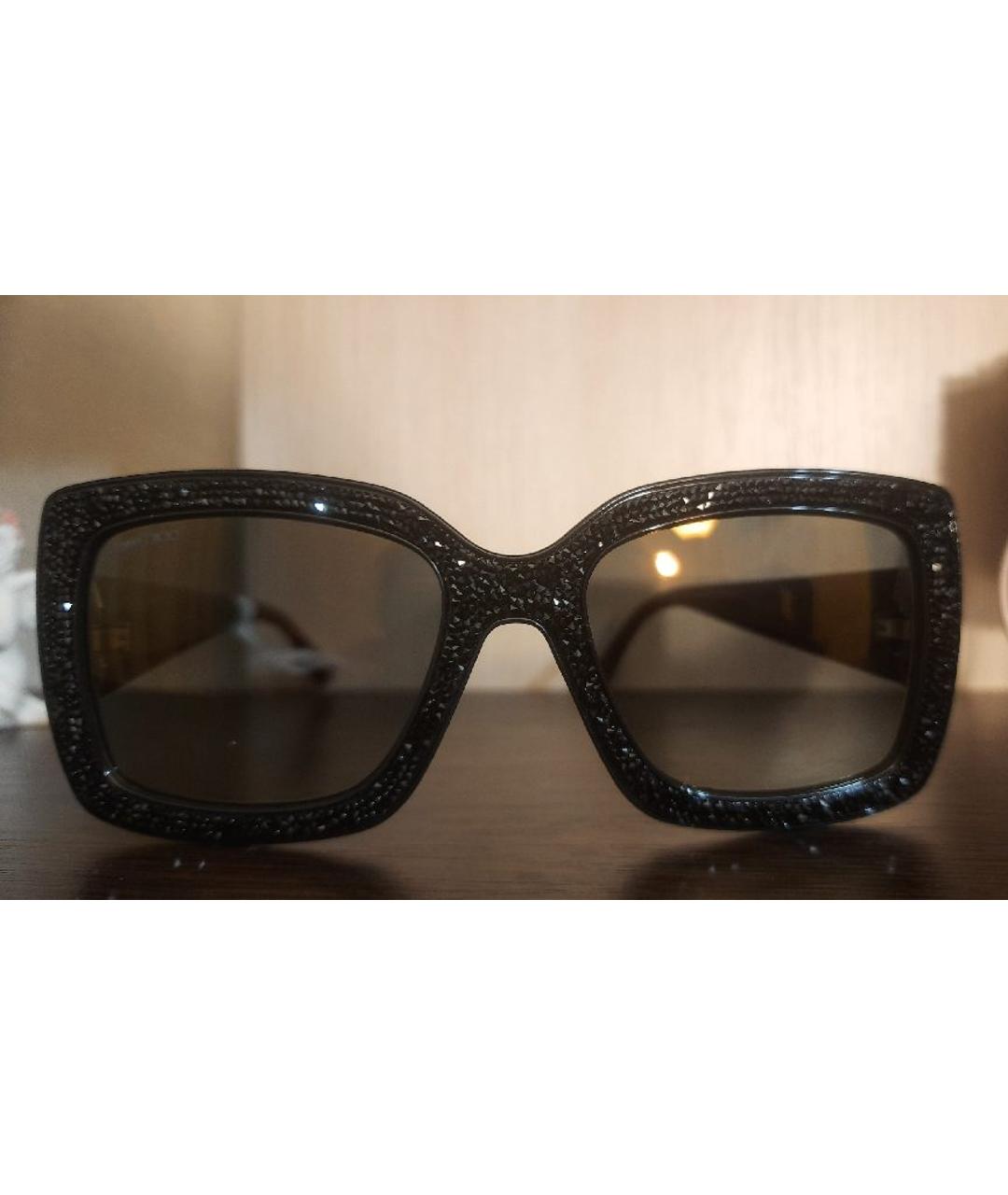 JIMMY CHOO Черные пластиковые солнцезащитные очки, фото 5