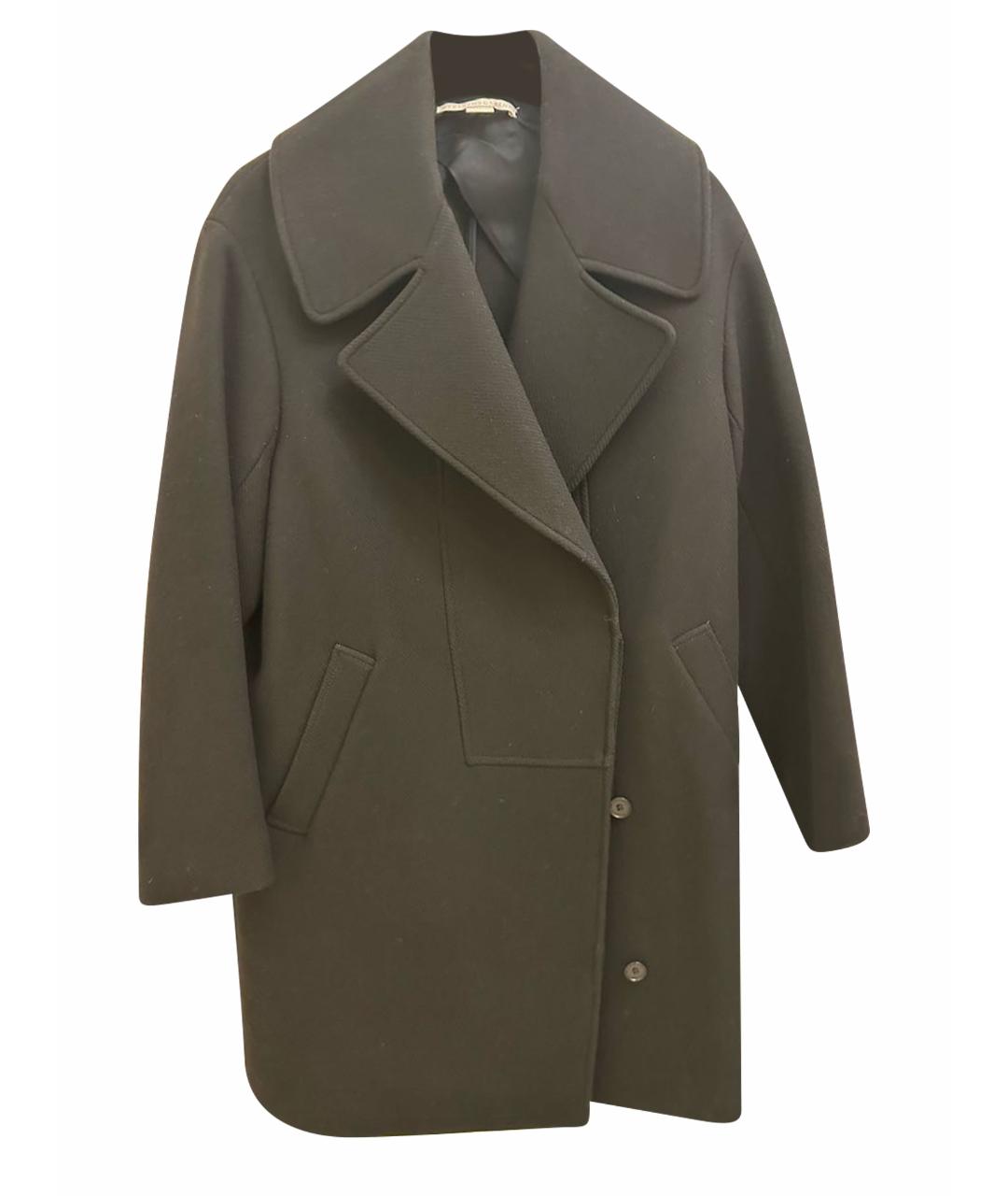 STELLA MCCARTNEY Черное шерстяное пальто, фото 1