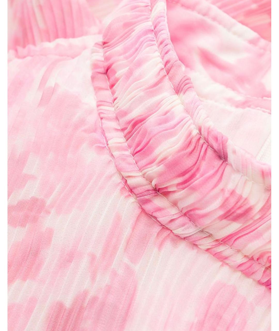 GANNI Розовое шифоновое коктейльное платье, фото 4