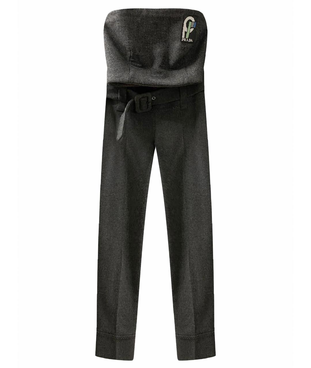 PRADA Серый шерстяной костюм с брюками, фото 1