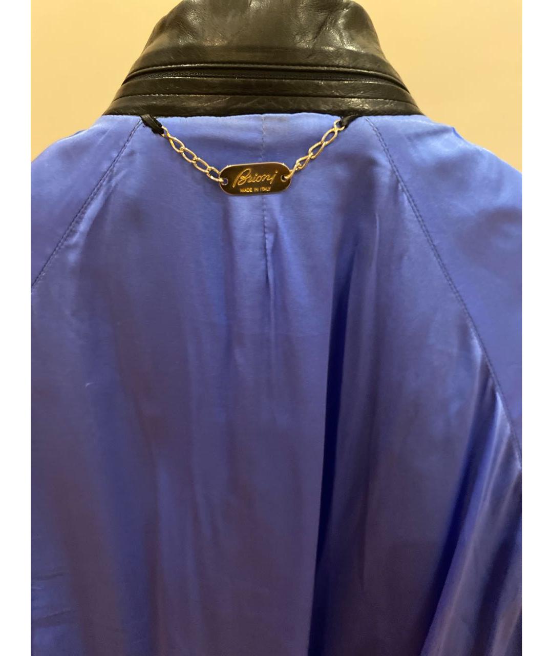 BRIONI Черная кожаная куртка, фото 3