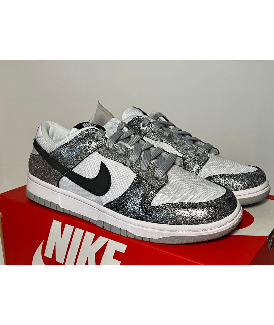 NIKE Серебряные низкие кроссовки / кеды, фото 2