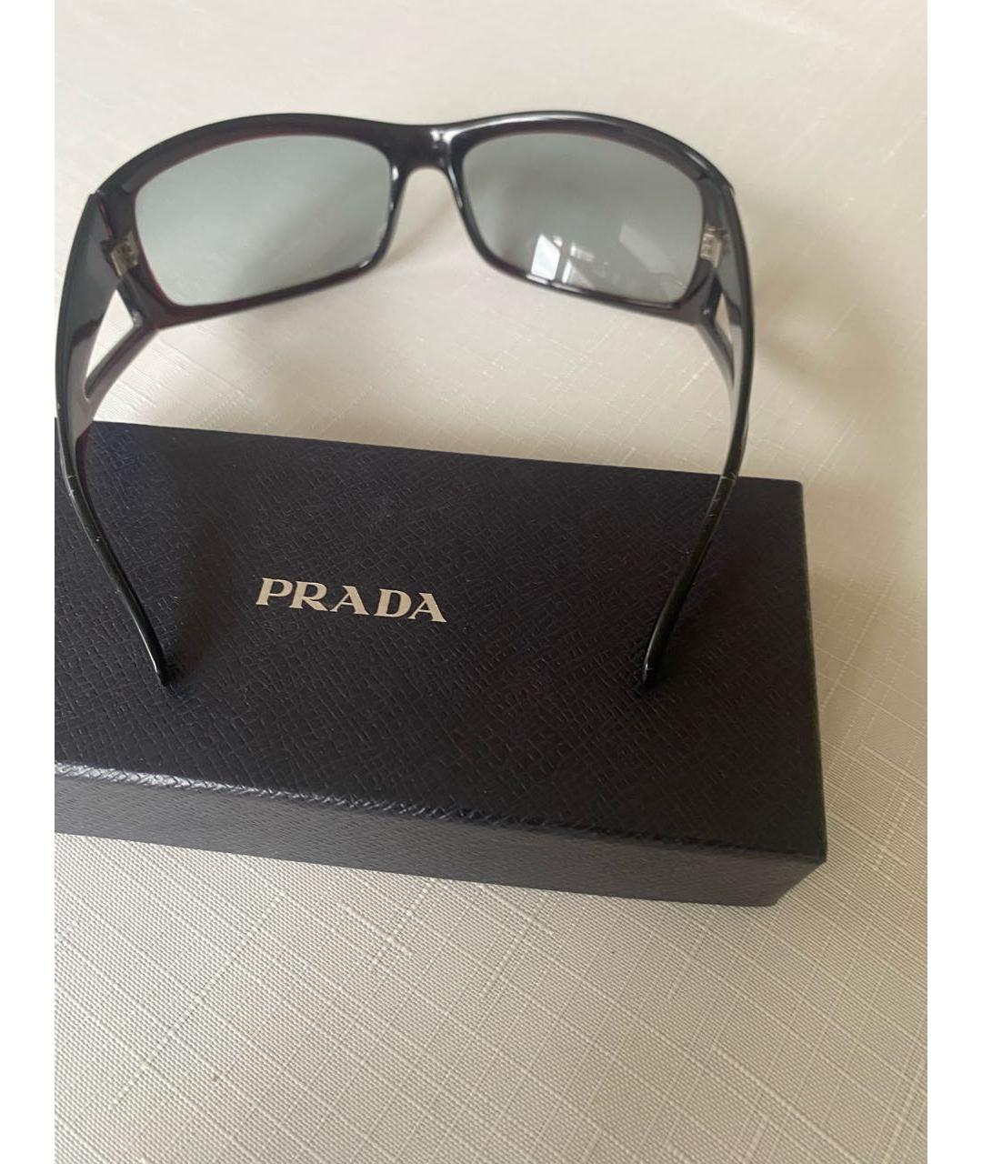 PRADA VINTAGE Коричневые пластиковые солнцезащитные очки, фото 3