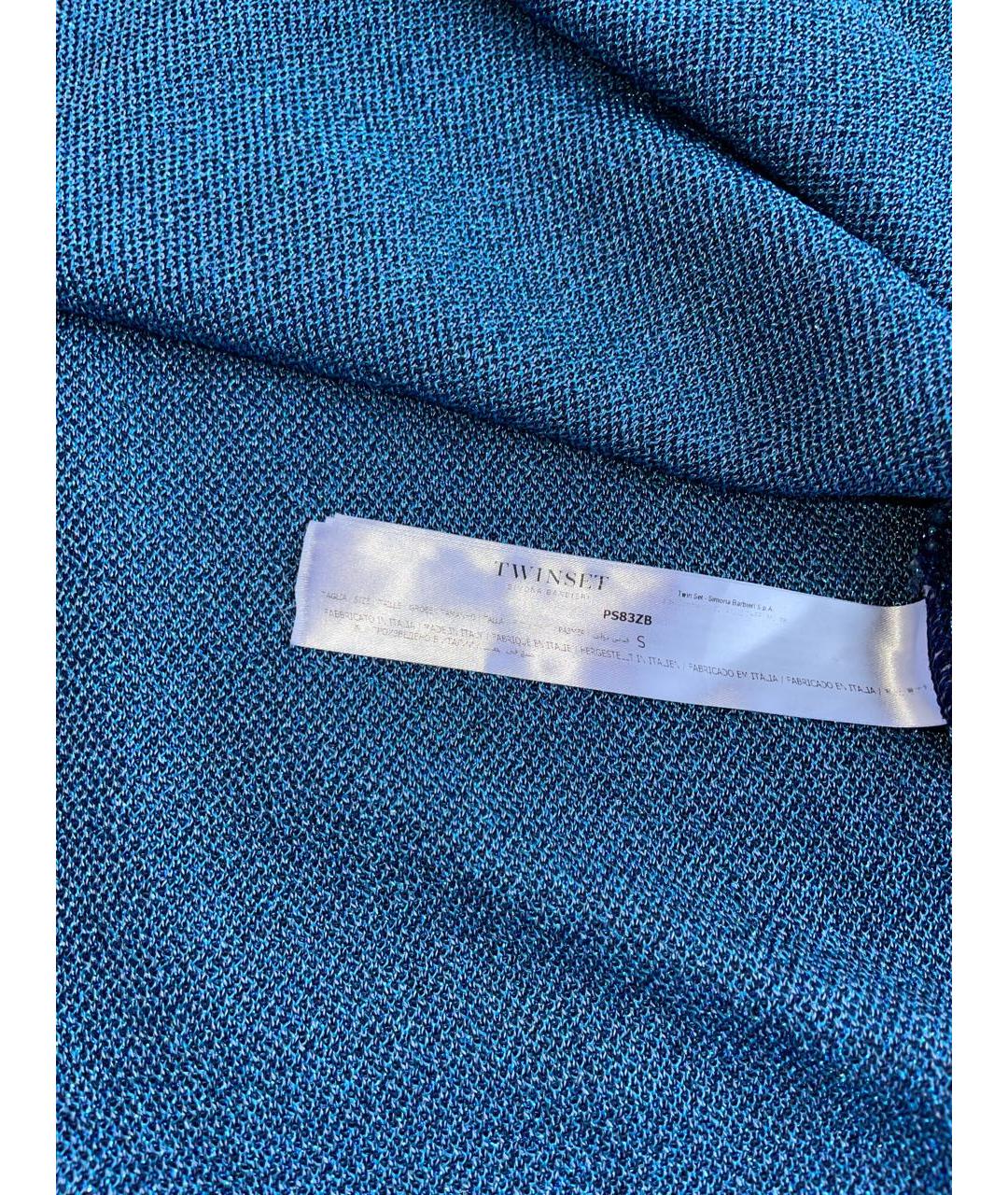 TWIN-SET Синее полиэстеровое вечернее платье, фото 3