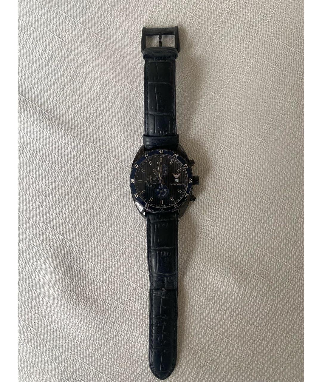 EMPORIO ARMANI Черные стальные часы, фото 4