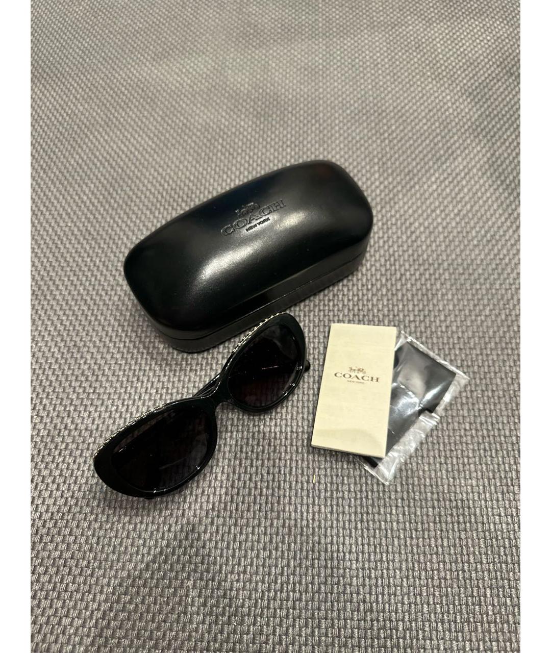 COACH Черные пластиковые солнцезащитные очки, фото 4