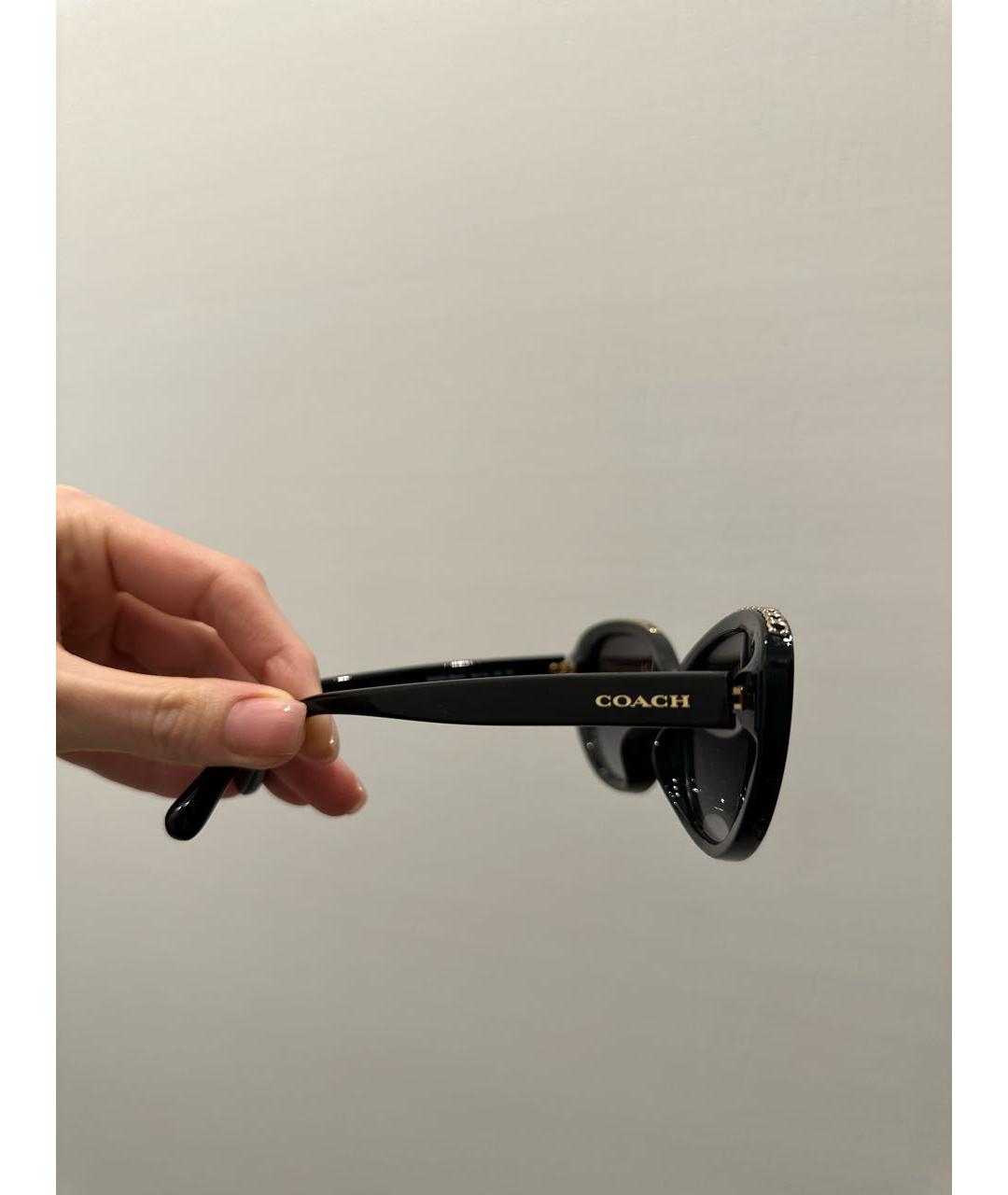 COACH Черные пластиковые солнцезащитные очки, фото 2