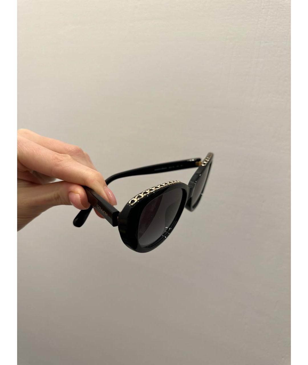 COACH Черные пластиковые солнцезащитные очки, фото 5