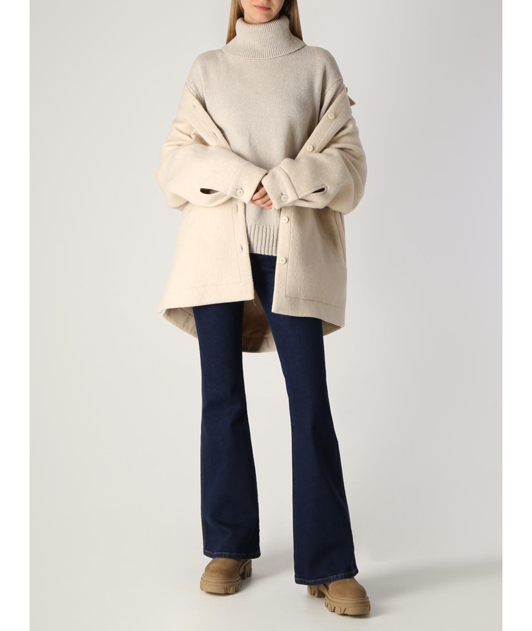 JIL SANDER Бежевый джемпер / свитер, фото 2