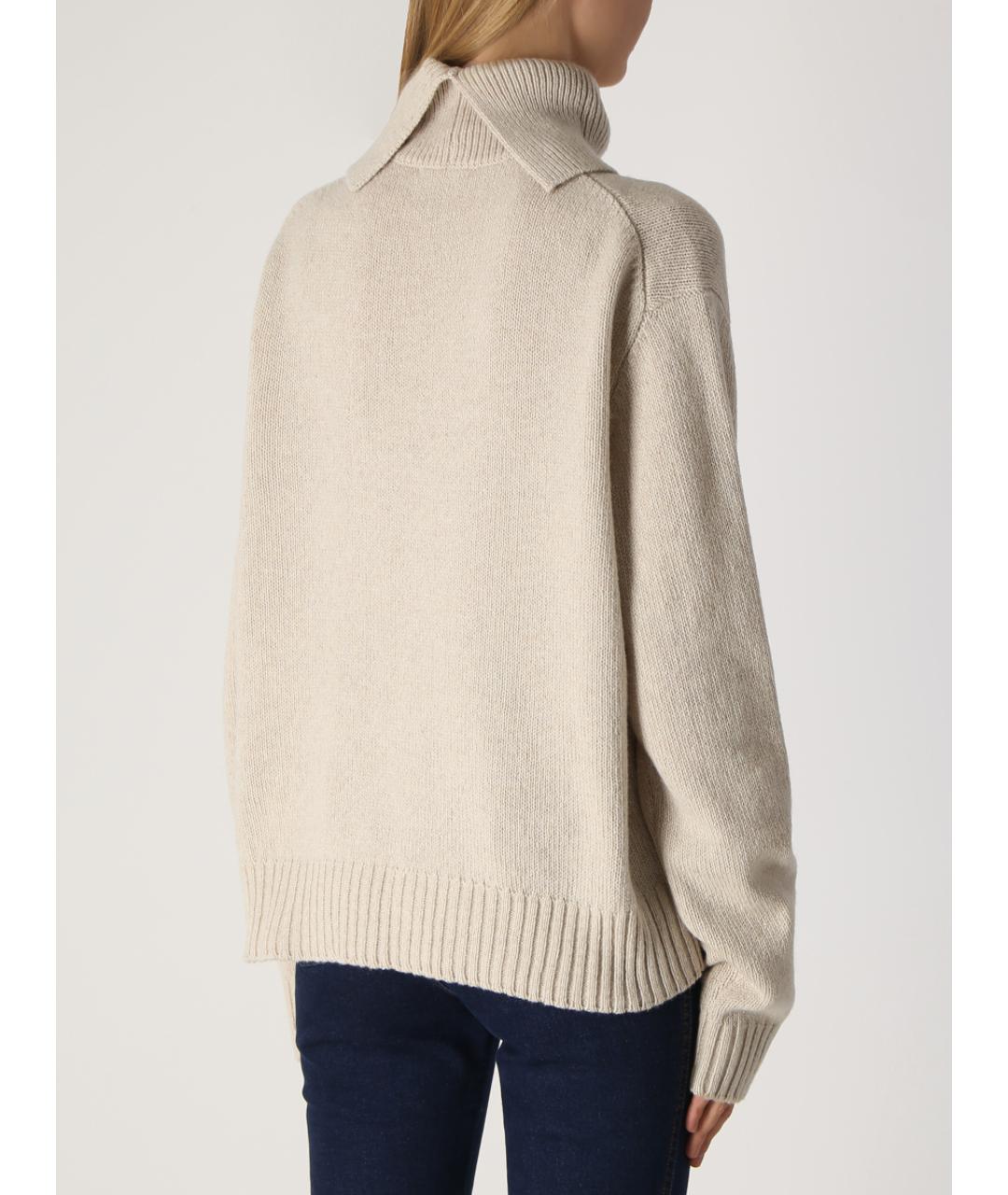 JIL SANDER Бежевый джемпер / свитер, фото 3