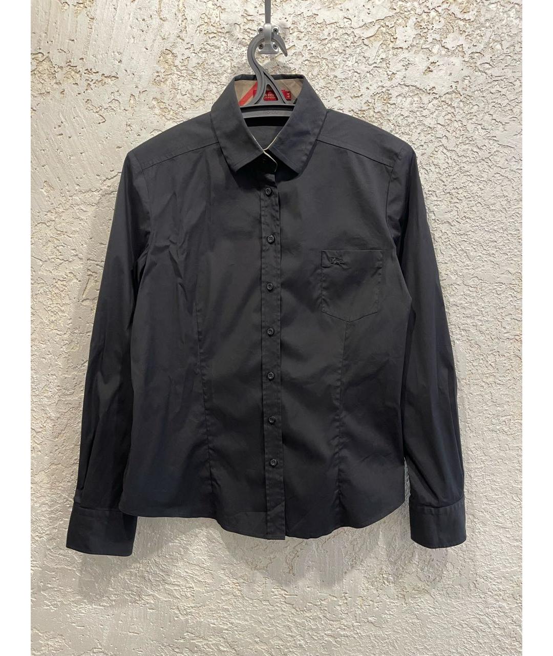 BURBERRY Черная хлопковая рубашка, фото 9