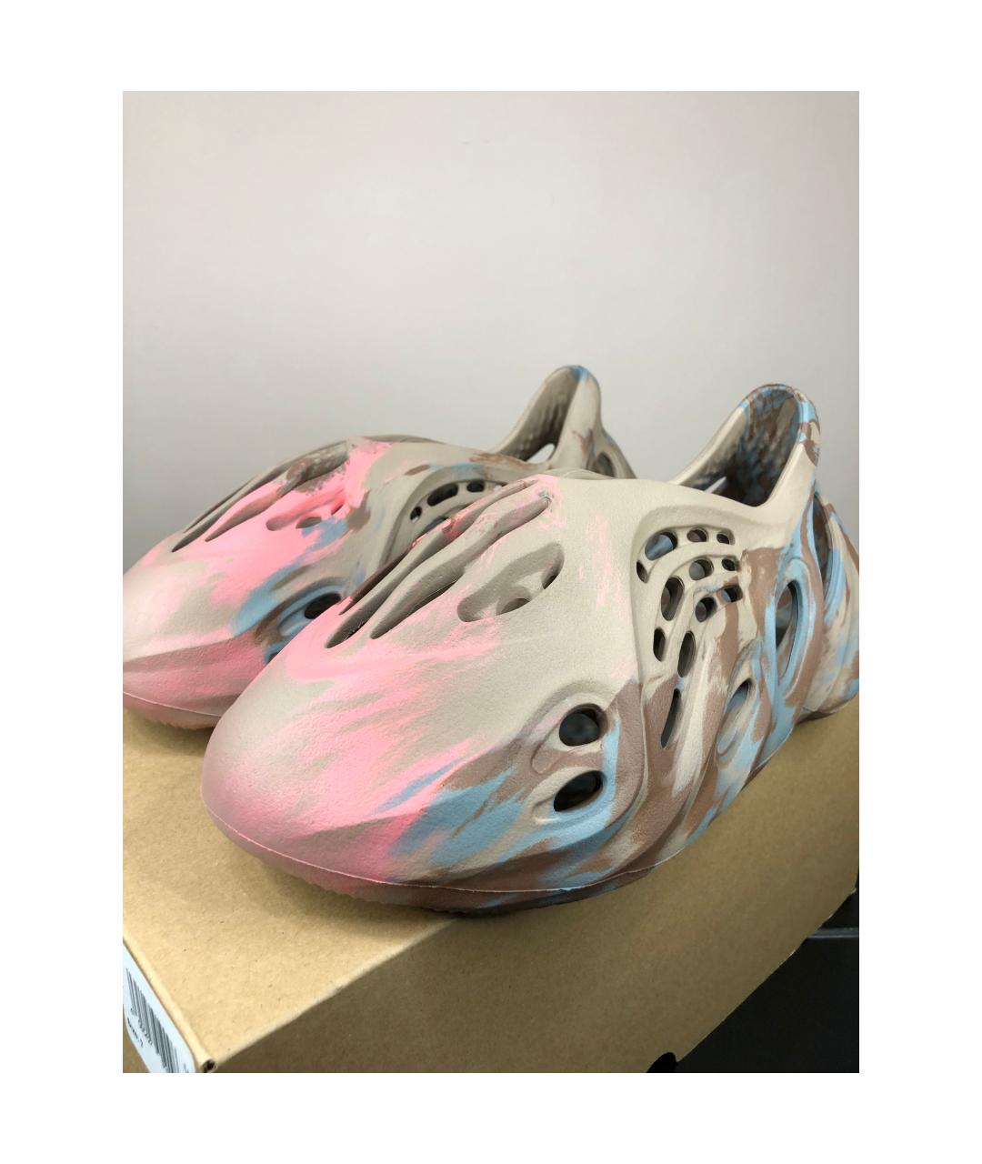 ADIDAS YEEZY Бежевые резиновые кроссовки, фото 7