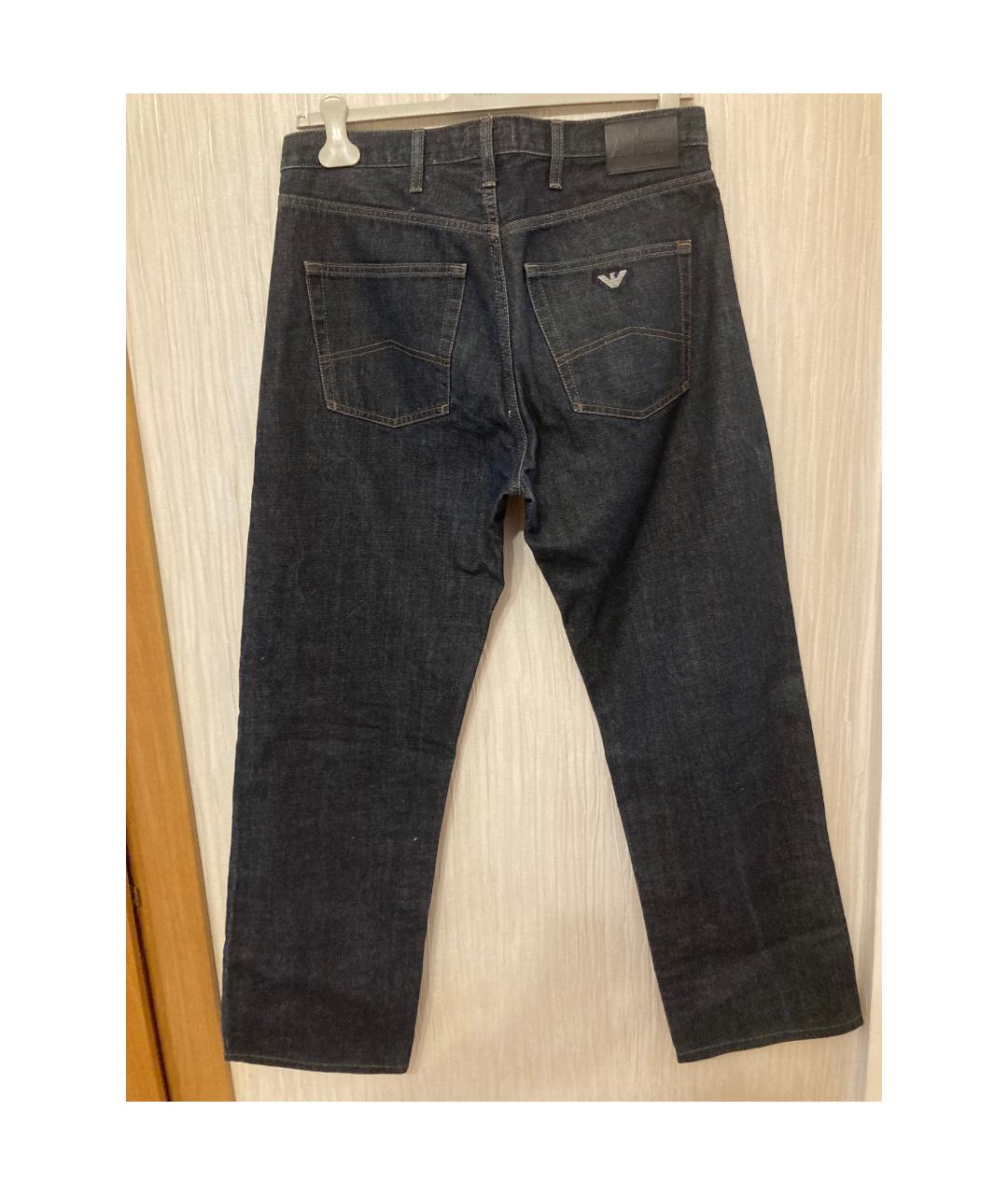 ARMANI JEANS Серые хлопко-эластановые прямые джинсы, фото 2